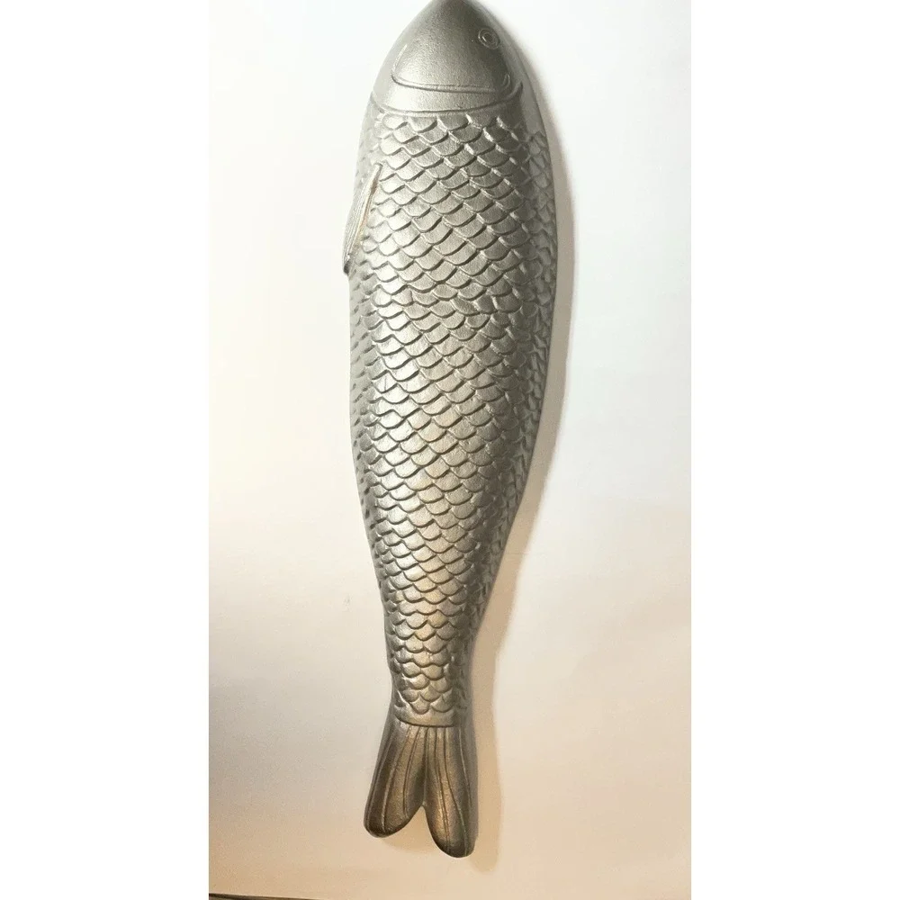 Fish Wall‎ Decor Cast Metal 5.75'' x 23.25 x 1.25''(14.6cm x 59.1cm x 3.1cm)